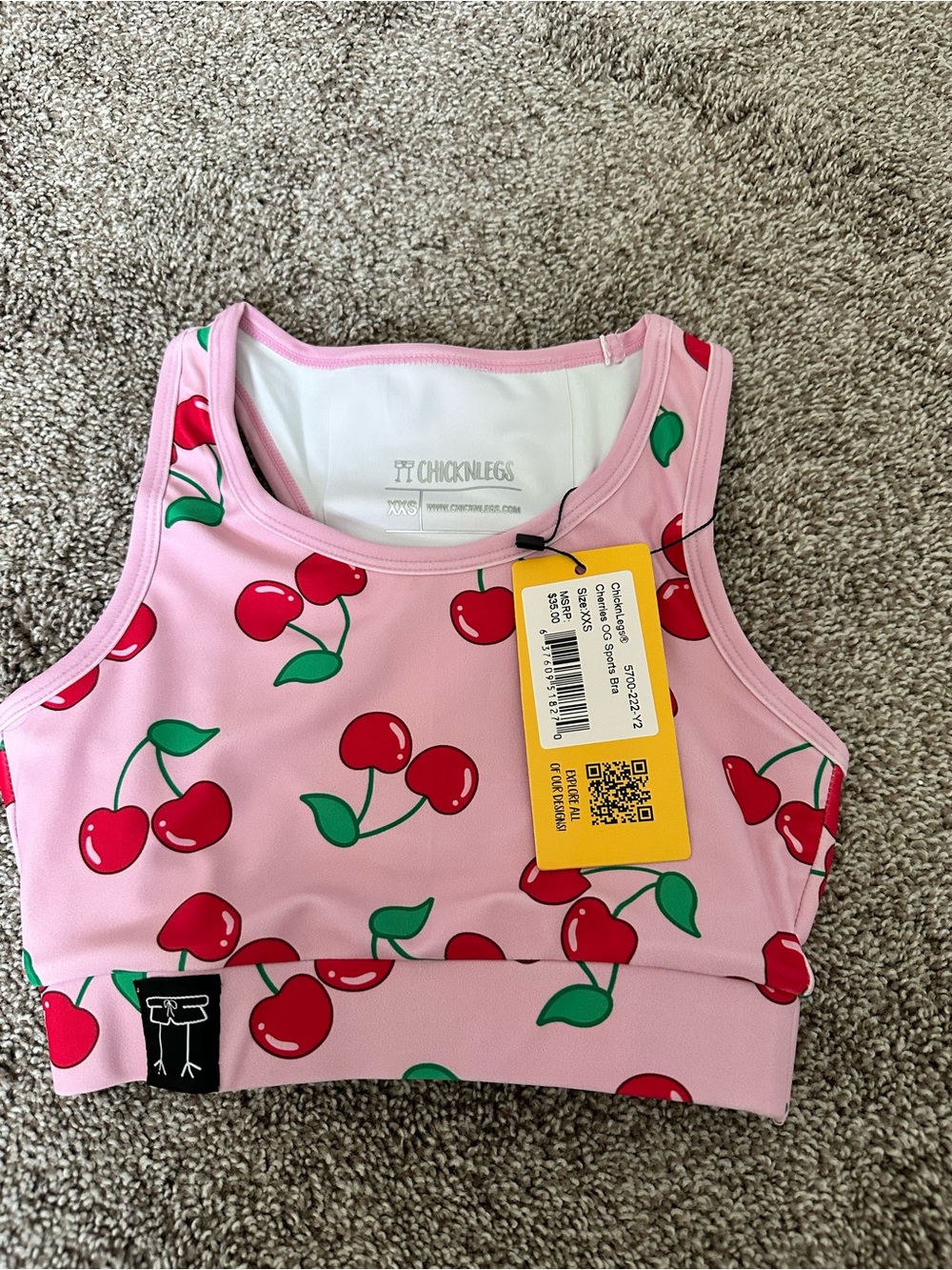 ChicknLegs Pink Cherry Sports Bra